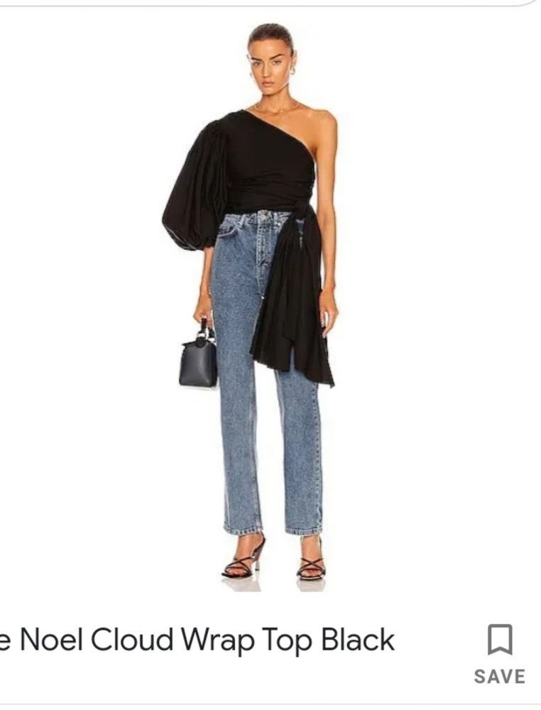 Black Cloud Wrap Top size Med